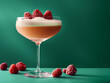 clover club cocktail with raspberries
