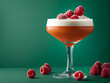 clover club cocktail with raspberries