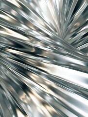 Poster - Elegantly twisted metallic texture with soft reflections and curves.