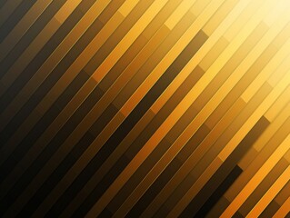 Wall Mural - Golden yellow and black gradient stripes in a dynamic diagonal layout