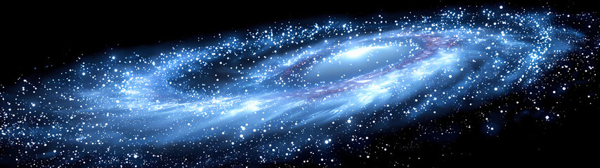 against the infinite expanse of the cosmos, swirls of mesmerizing blue hues dance and intertwine, fo
