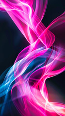 Poster - An abstract smooth, vibrant, dynamic wave of light