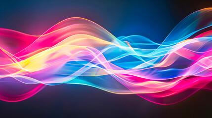 Poster - An abstract smooth, vibrant, dynamic wave of light