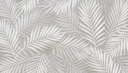 Wall Mural - palm leaves seamless pattern