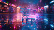 Abandoned Shopping Cart in Rain