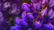 Electric Purple Lupin Petals with Shimmering Light Effects