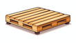 Side view of wood tray or pallet outline icon vecto
