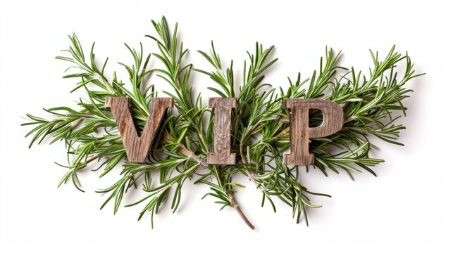 The word VIP created in Rosemary Typography.