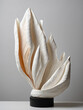 Organic form sculpture from handmade paper.