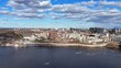 Aerial view over the skyline of Ottawa the capital of Canada - travel photography by drone
