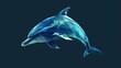 .A beautiful polygonal illustration of a dolphin..