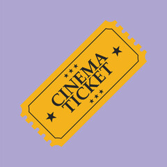 cinema movie ticket vector icon. movie theatre admit ticket icon illustration. cinema admission ticket