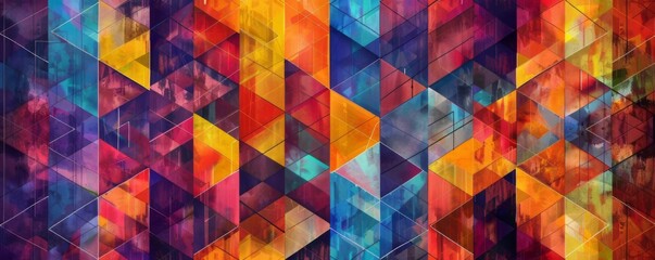 Poster - Colorful abstract geometric pattern