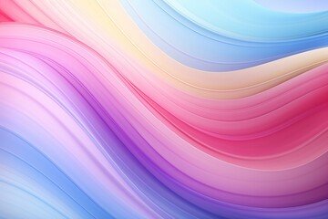 Poster - Vibrant and colorful abstract wave background with smooth gradient design in pink, blue, and cream, flowing artistic wallpaper, perfect for digital art texture and modern graphic backdrop