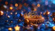 Eid al-adha greeting with festive background