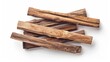 © Orxan - Isolated sandalwood sticks presented in a top view on a white background, emphasizing the natural texture and form of the wood