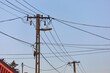 Electric lines in village