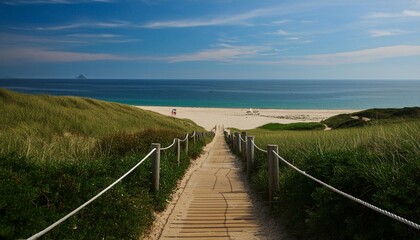 Wall Mural - pathway to the beach in summer