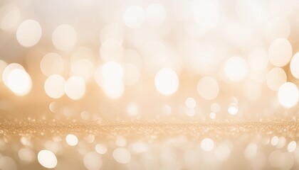 Wall Mural - abstract blurry cream color for background bokeh background festive defocused white lights blurred