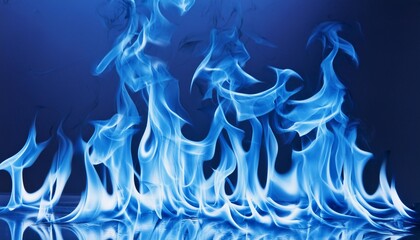 Wall Mural - blue fire background