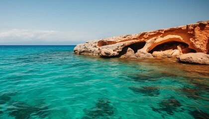 Wall Mural - closeup shot of a turquoise sea