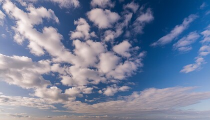 Wall Mural - blue sky background natural background panorama sky with tiny clouds