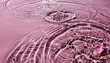 transparent pink clear water surface texture with ripples splashes
