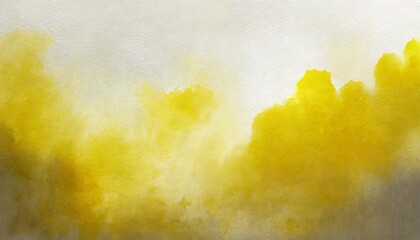 Wall Mural - yellow abstract watercolor background or paper illustration gradient of white