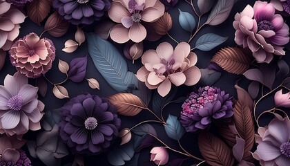 Wall Mural - seamless floral pattern design 14