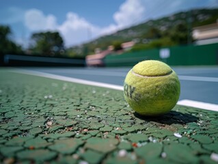 Sticker - Tennis ball,  stadium, focus, 