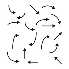 Poster - abstract pattern of interlocking arrows.