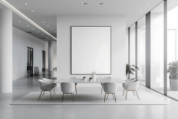 Aufkleber - white frame mockup against a cozy, clutter-free office background. Opt for simplicity and neatness in the composition
