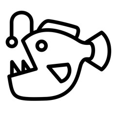 Canvas Print - anglerfish icon 