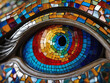 Eye as  glass mosaic 