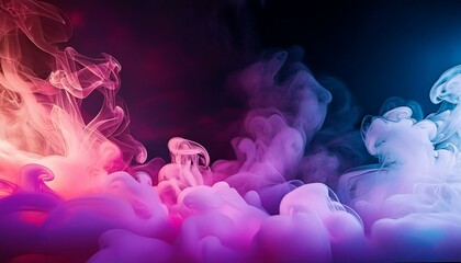 Wall Mural - ai generative of smoke with violet dominan color