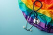 © tigerheart - Rainbow pride flag and stethoscope