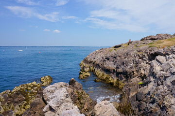 Wall Mural - Rocky beach of Marblehead MA USA