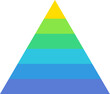 Color triangle infographic diagram
