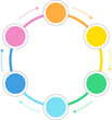 Colorful circle  infographic template