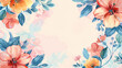 Illustration flower frame background wallpaper