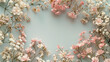 Floral Frame Background Wallpaper