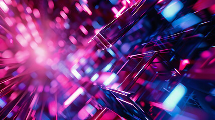 Wall Mural - Blurred bokeh light on futuristic abstract background.