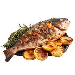 grilled fish with vegetables