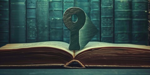 Wall Mural - open book with light