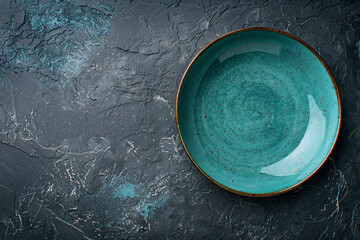 Wall Mural - a bowl on a table with a black background
