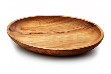 Wall Mural - a wooden bowl on a white surface