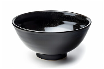 Wall Mural - a black bowl with a white background
