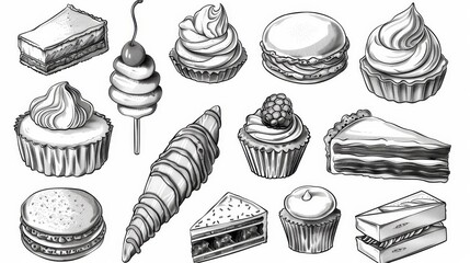 Wall Mural -  cakes, pies, tarts, and cupcakes
