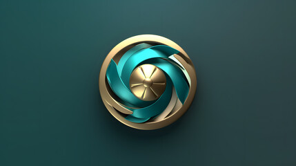 Wall Mural - Rotate Design Icon 3d