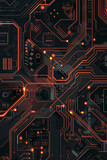 Fototapeta Motyle - The electronic circuit board background, Generative Ai
